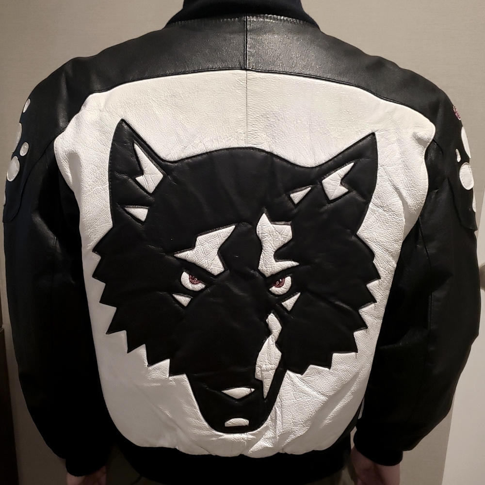 Vintage Michael Hoban Wheremi Wolf Leather Jacket